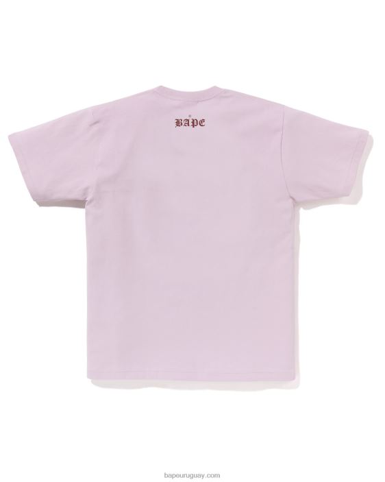 cabeza 1993 camiseta hombres lila pastel 26D8054 A Bathing Ape