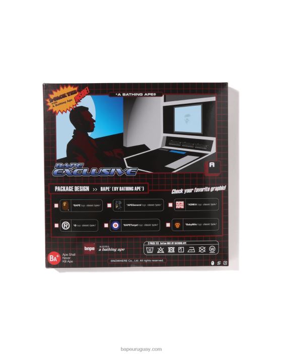 caja de paquete en T #2 m hombres caso 26D80319 A Bathing Ape