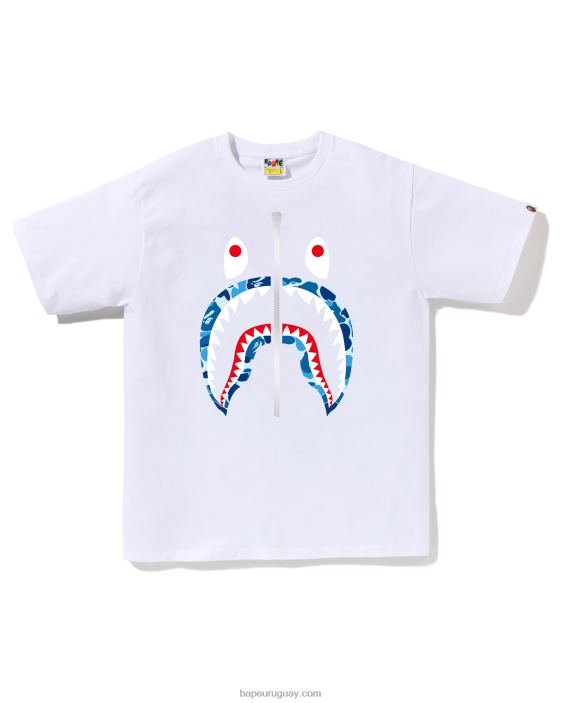 camiseta abc camuflaje tiburón hombres blanco 26D8093 A Bathing Ape