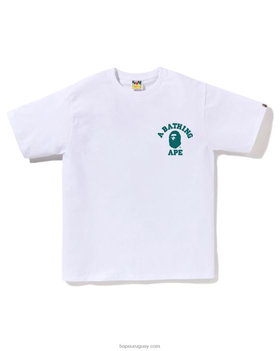 camiseta ats de la universidad del corredor de la velocidad hombres blanco 26D80259 A Bathing Ape
