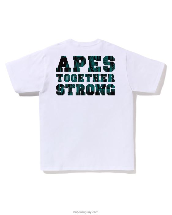 camiseta ats de la universidad del corredor de la velocidad hombres blanco 26D80259 A Bathing Ape