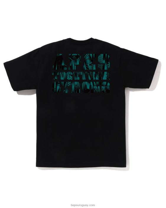 camiseta ats de la universidad del corredor de la velocidad hombres negro 26D80256 A Bathing Ape