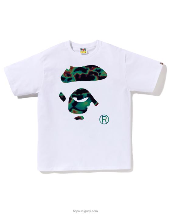 camiseta con cara de termografía hombres blanco 26D8089 A Bathing Ape