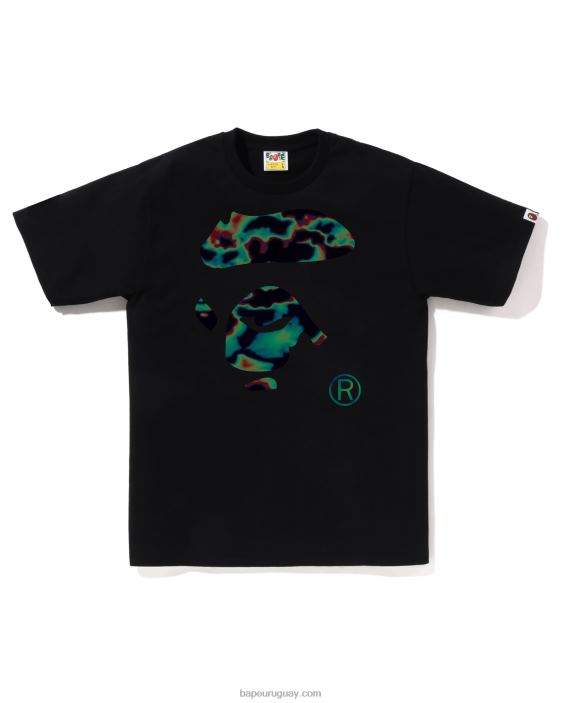 camiseta con cara de termografía hombres negro 26D8088 A Bathing Ape