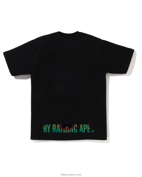 camiseta con cara de termografía hombres negro 26D8088 A Bathing Ape