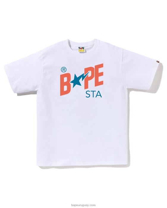 camiseta con logo de colores hombres blanco 26D8043 A Bathing Ape