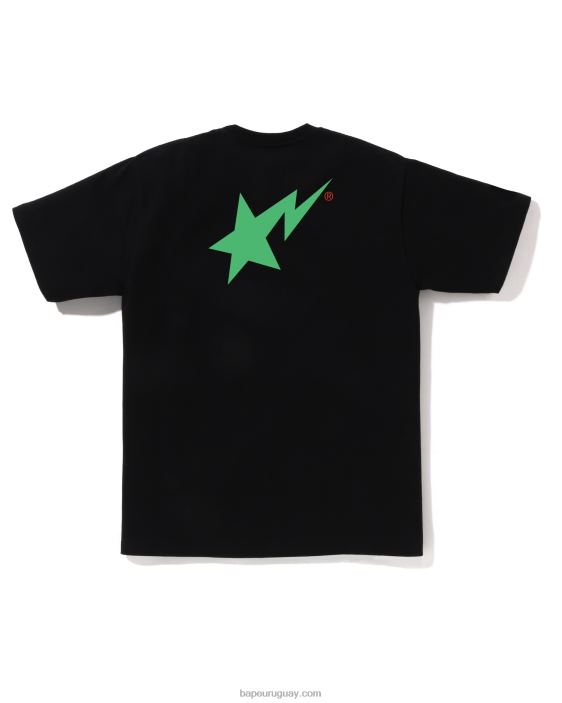 camiseta con logo de colores hombres negro 26D8040 A Bathing Ape