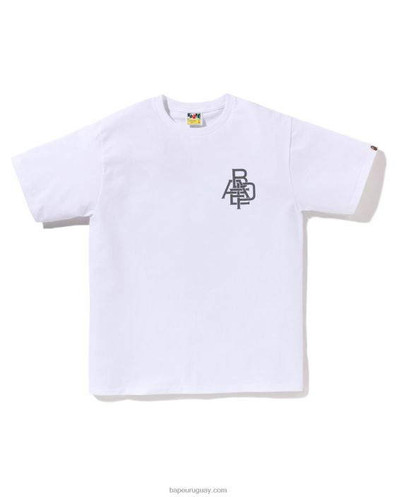 camiseta con logo de pigmento hombres blanco 26D80160 A Bathing Ape