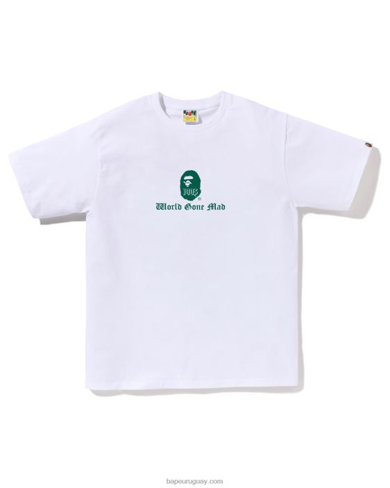 camiseta con logo hombres blanco 26D8039 A Bathing Ape