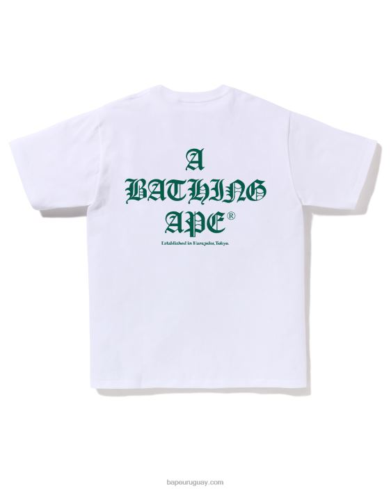 camiseta con logo hombres blanco 26D8039 A Bathing Ape