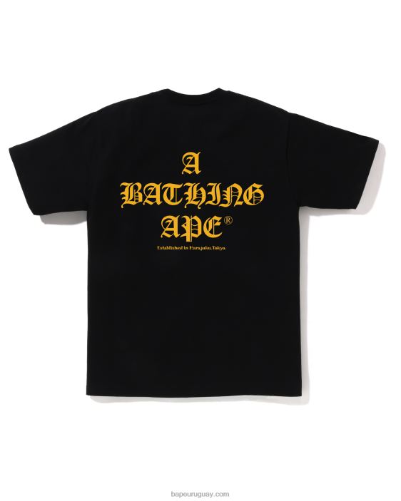 camiseta con logo hombres negro 26D8036 A Bathing Ape