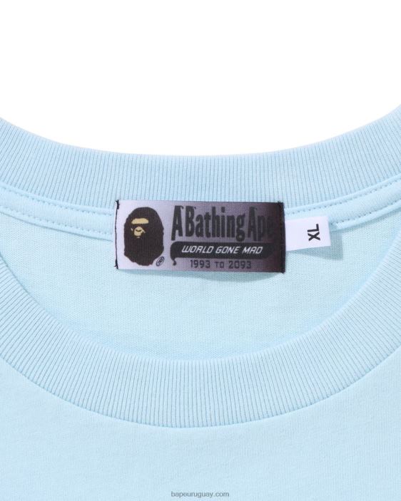 camiseta de ajuste relajado de graduación universitaria hombres azul 26D80175 A Bathing Ape