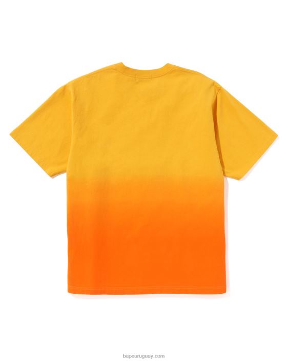 camiseta de ajuste relajado de graduación universitaria hombres naranja 26D80176 A Bathing Ape