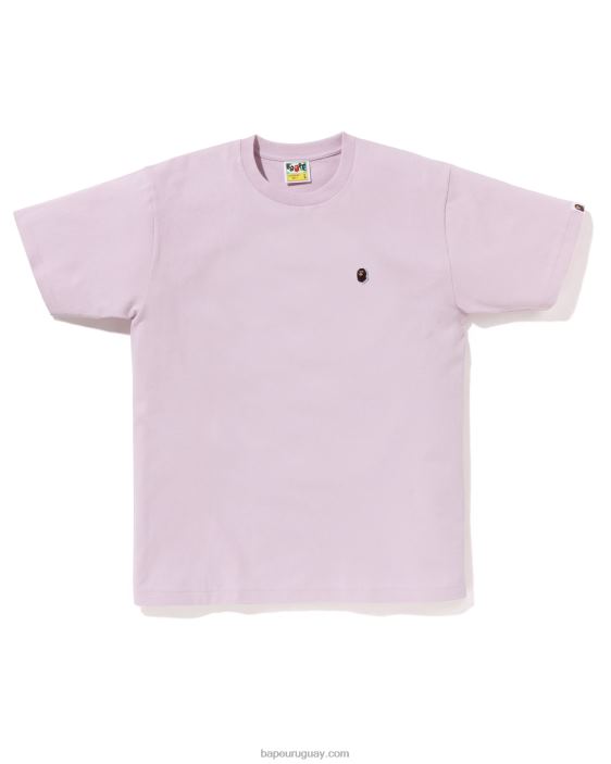 camiseta de cabeza de un punto hombres lila pastel 26D8034 A Bathing Ape