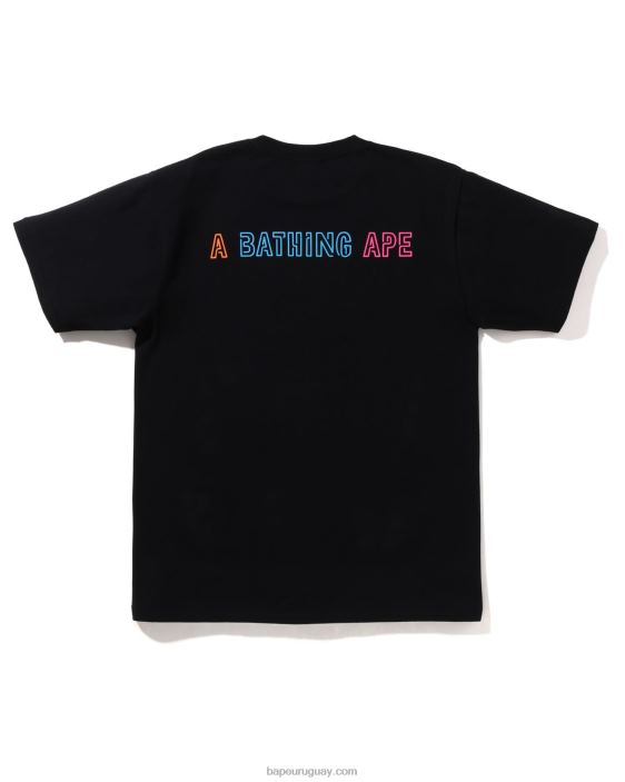 camiseta de calavera mexicana de neón de halloween hombres negro 26D80378 A Bathing Ape