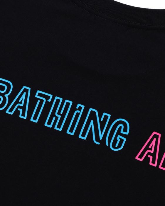 camiseta de calavera mexicana de neón de halloween hombres negro 26D80378 A Bathing Ape