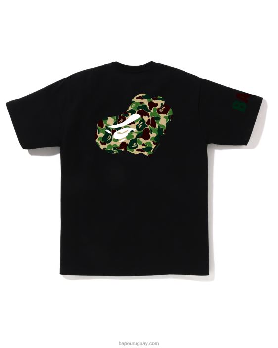 camiseta de camuflaje abc hombres negro 26D8075 A Bathing Ape