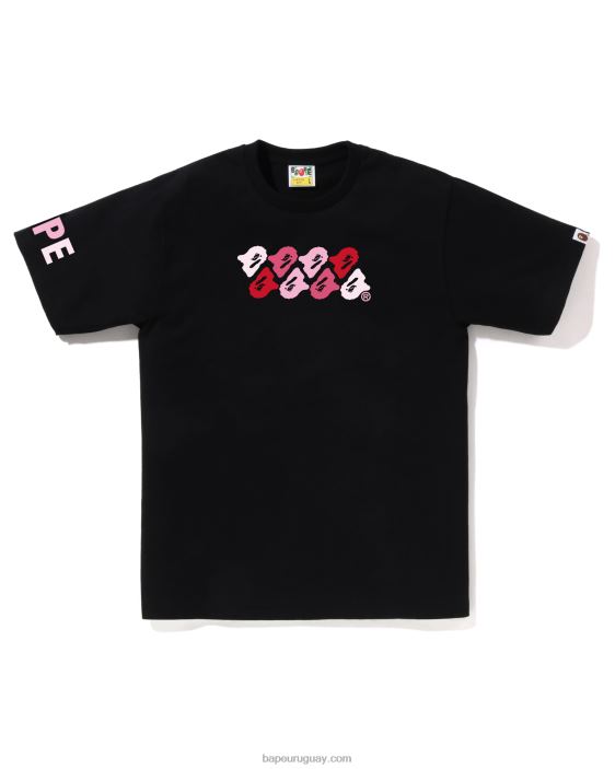 camiseta de camuflaje abc hombres negro 26D8076 A Bathing Ape
