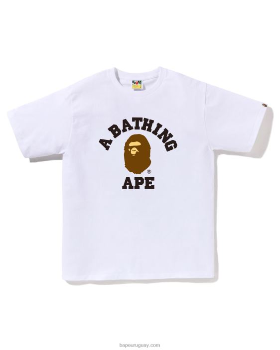 camiseta de la universidad hombres blanco 26D80247 A Bathing Ape