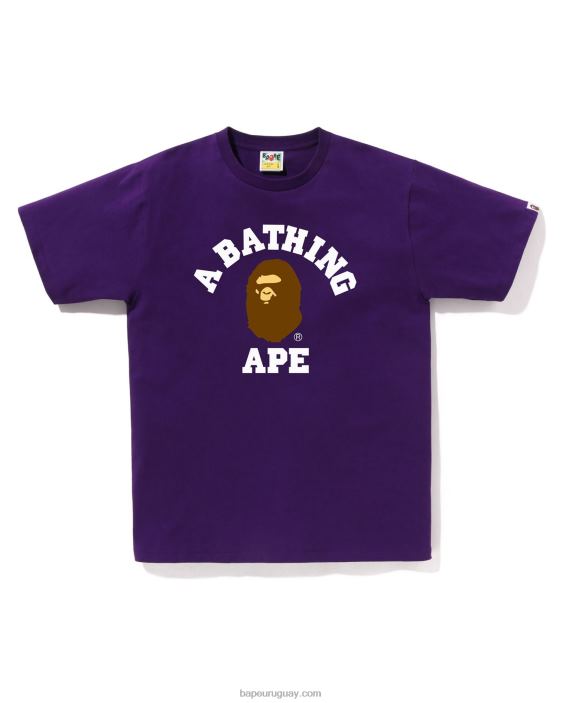 camiseta de la universidad hombres púrpura 26D80246 A Bathing Ape