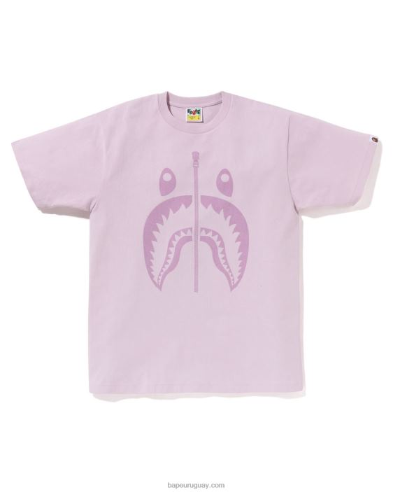 camiseta de tiburón de pigmento hombres uva ahumada 26D80282 A Bathing Ape