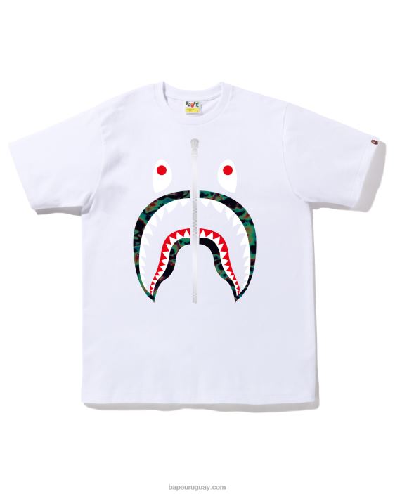 camiseta de tiburón de termografía hombres blanco 26D80346 A Bathing Ape