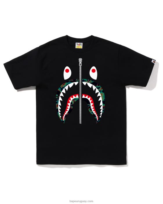 camiseta de tiburón de termografía hombres negro 26D80345 A Bathing Ape