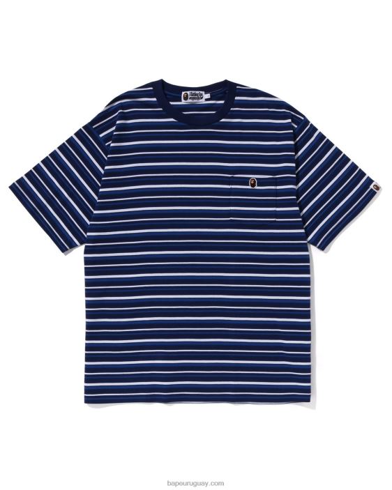 camiseta hoop one point de ajuste holgado hombres azul 26D80119 A Bathing Ape