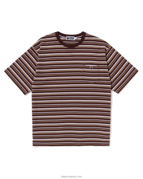 camiseta hoop one point de ajuste holgado hombres marrón 26D80117 A Bathing Ape