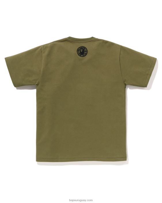 camiseta kabuto general hombres Musgo Verde 26D80124 A Bathing Ape