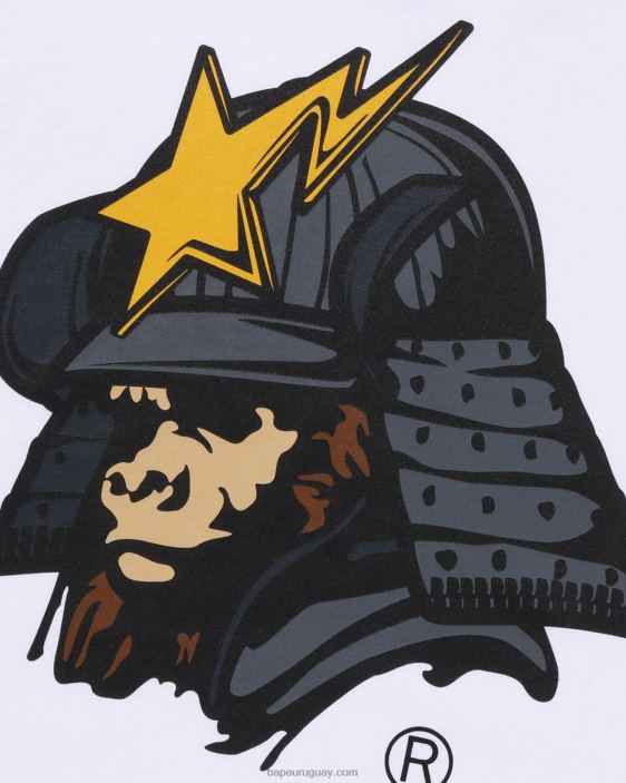 camiseta kabuto general hombres blanco 26D80125 A Bathing Ape