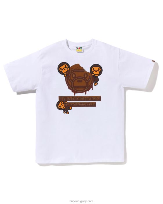 camiseta milo bebé chocolate san valentín hombres blanco 26D80312 A Bathing Ape