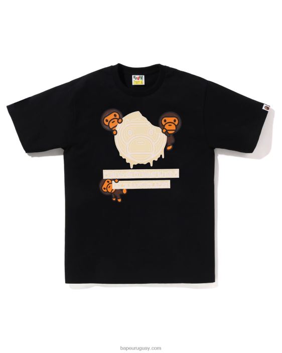 camiseta milo bebé chocolate san valentín hombres negro 26D80311 A Bathing Ape
