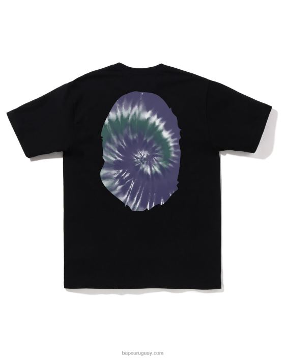 camiseta tie-dye con cabeza grande hombres negro 26D80380 A Bathing Ape
