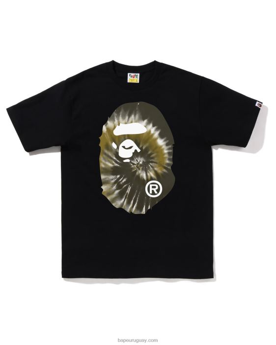 camiseta tie-dye con cabeza grande hombres negro 26D80381 A Bathing Ape