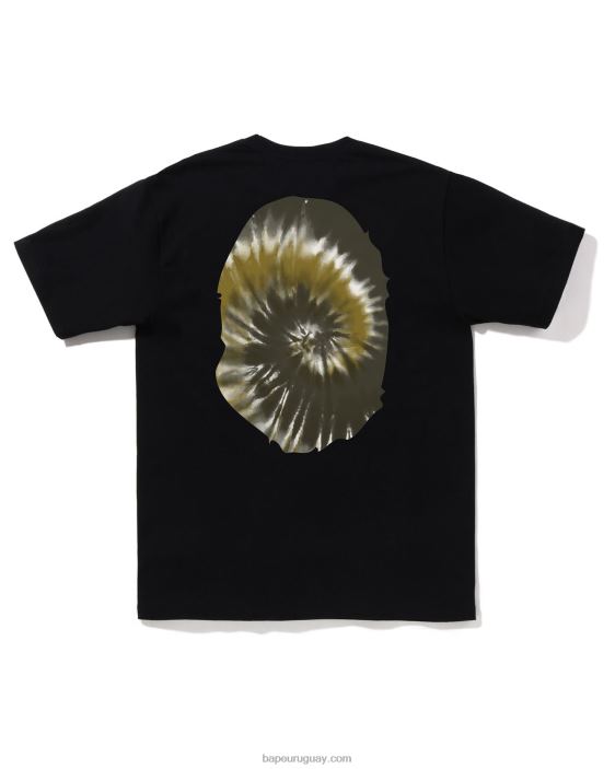camiseta tie-dye con cabeza grande hombres negro 26D80381 A Bathing Ape