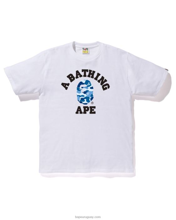 camiseta universitaria de camuflaje abc hombres blanco 26D80211 A Bathing Ape