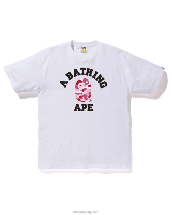 camiseta universitaria de camuflaje abc hombres blanco 26D80213 A Bathing Ape
