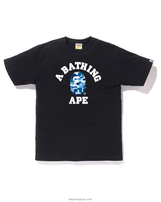 camiseta universitaria de camuflaje abc hombres negro 26D80208 A Bathing Ape