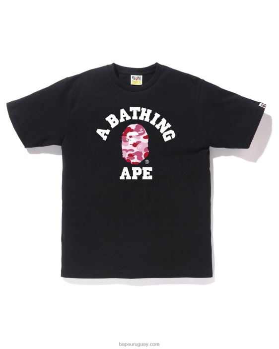 camiseta universitaria de camuflaje abc hombres negro 26D80210 A Bathing Ape