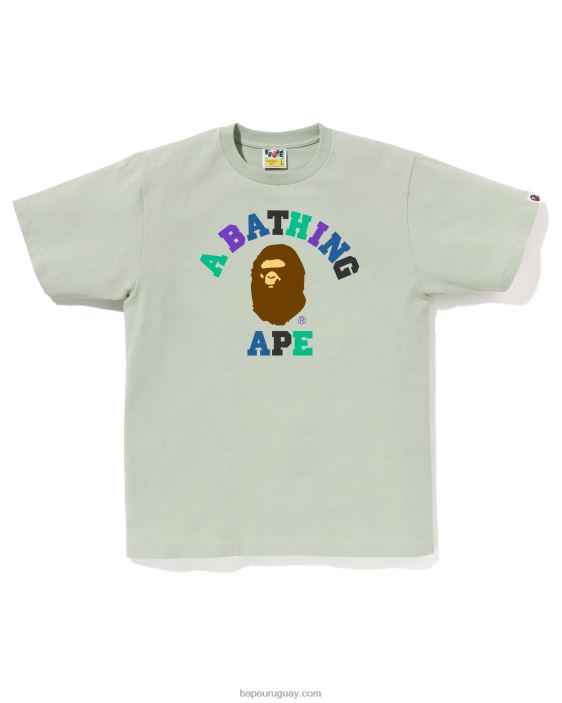 camiseta universitaria de colores hombres ejercito verde 26D8017 A Bathing Ape