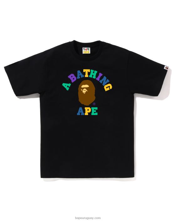 camiseta universitaria de colores hombres negro 26D8015 A Bathing Ape