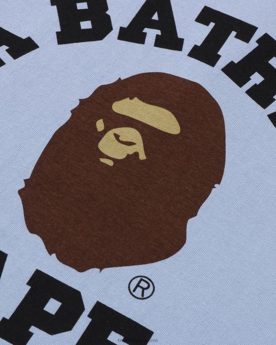 camiseta universitaria de pigmento hombres cielo azul 26D80149 A Bathing Ape