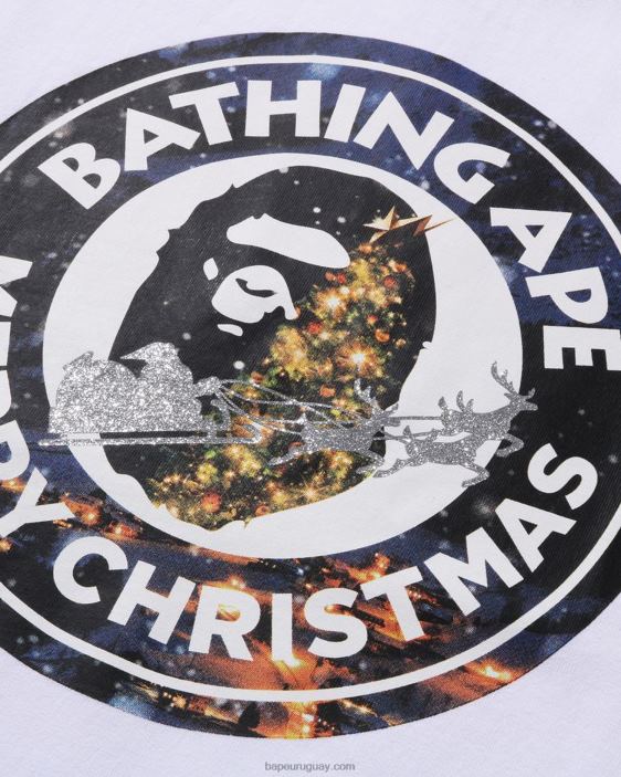 navidad ocupado con camiseta de trabajo hombres blanco 26D80139 A Bathing Ape