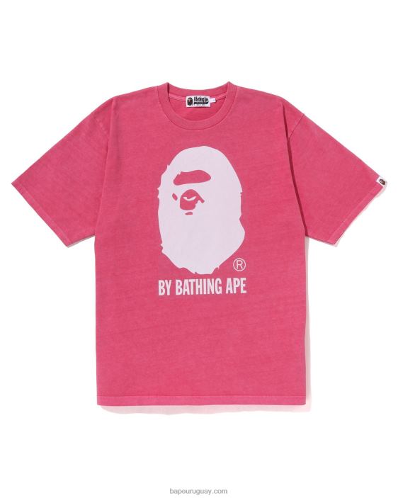sobreteñido por camiseta relajada hombres rosa carmín 26D80253 A Bathing Ape