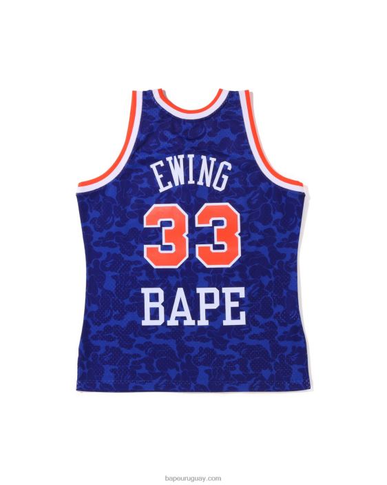 x m&n camiseta de los knicks de nueva york hombres azul 26D80374 A Bathing Ape