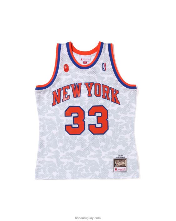 x m&n camiseta de los knicks de nueva york hombres blanco 26D80375 A Bathing Ape