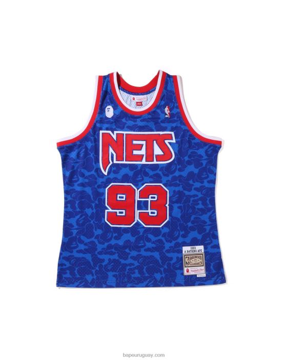 x m&n camiseta sin mangas de las redes de brooklyn hombres azul 26D80363 A Bathing Ape