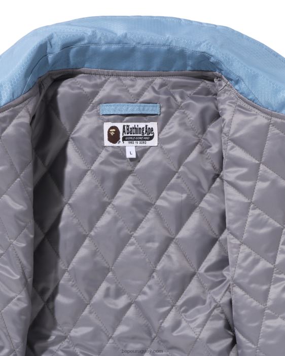 chamarra bomber con diseño de panal hombres azul claro 26D80317 A Bathing Ape