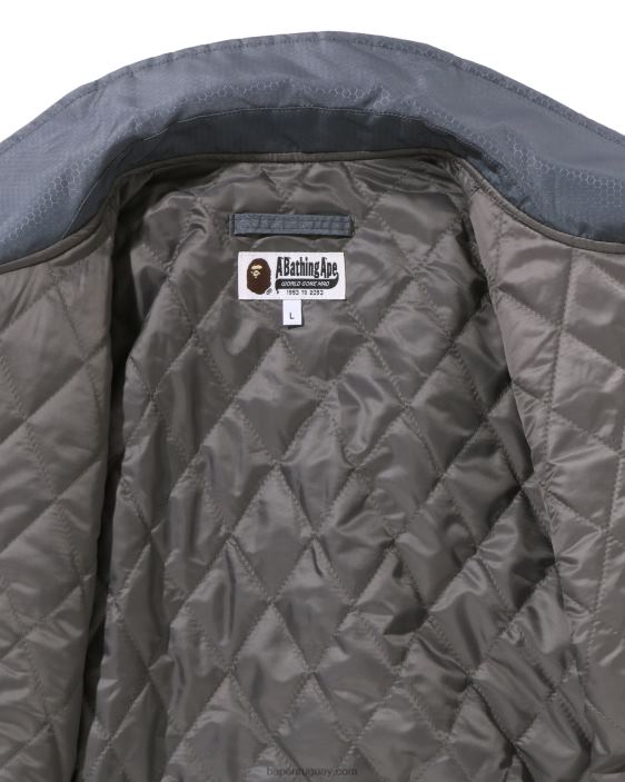 chamarra bomber con diseño de panal hombres gris 26D80318 A Bathing Ape
